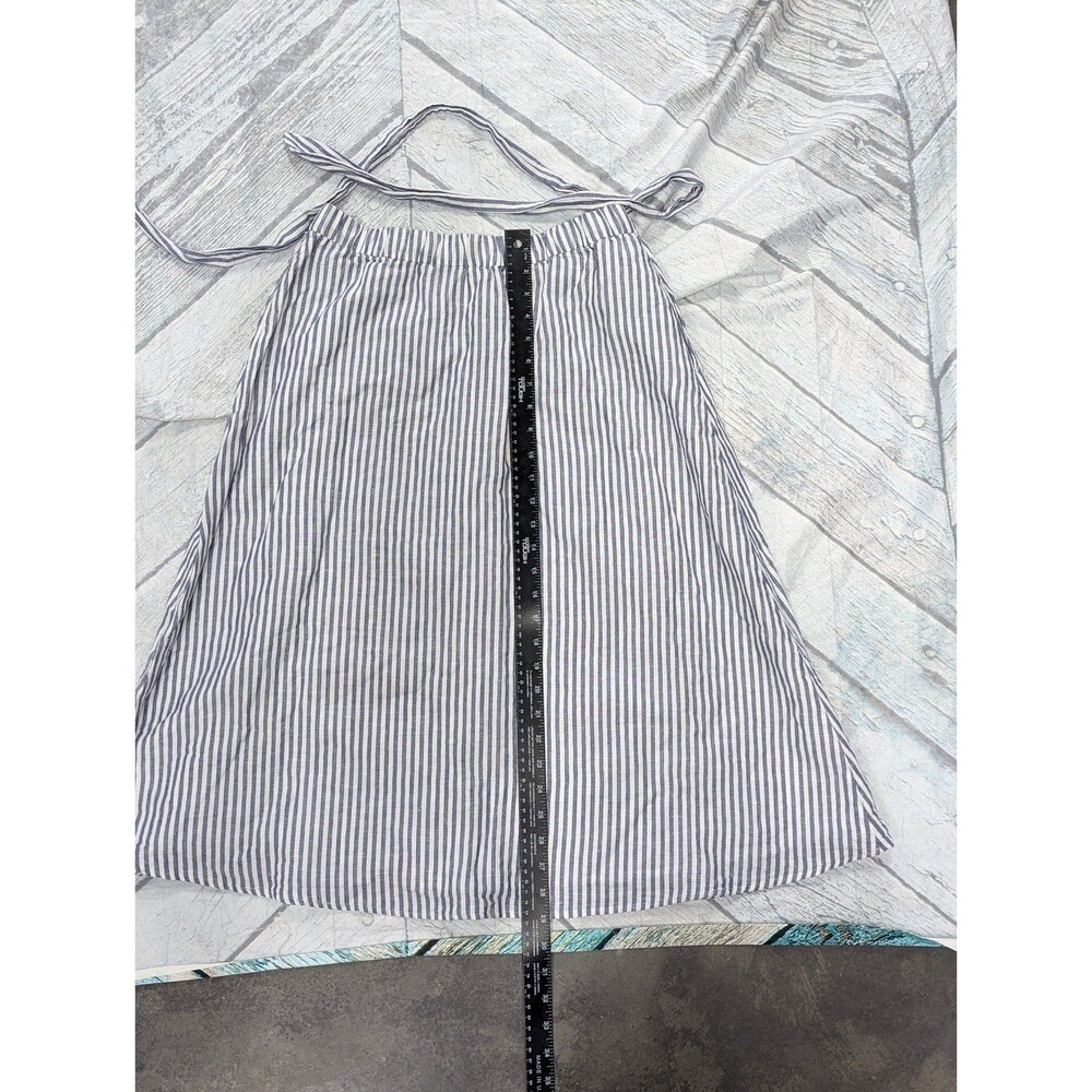 Talbots Nautical A-Line Blue & White Striped Belted Skirt w/ Pockets‎ Sz MP NEW - Picture 8 of 9